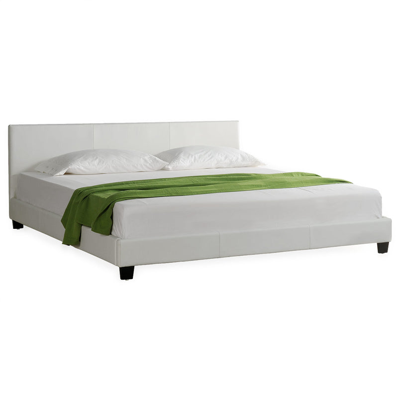 Croquis coté Corium sommier tapissier avec matelas (140 / 160 / 180 / 200x200cm)(7 couleurs)(mousse froide) - avec cuir-synthétique / housse cuir-synthétique / modèrne / avec sommier à lattes /