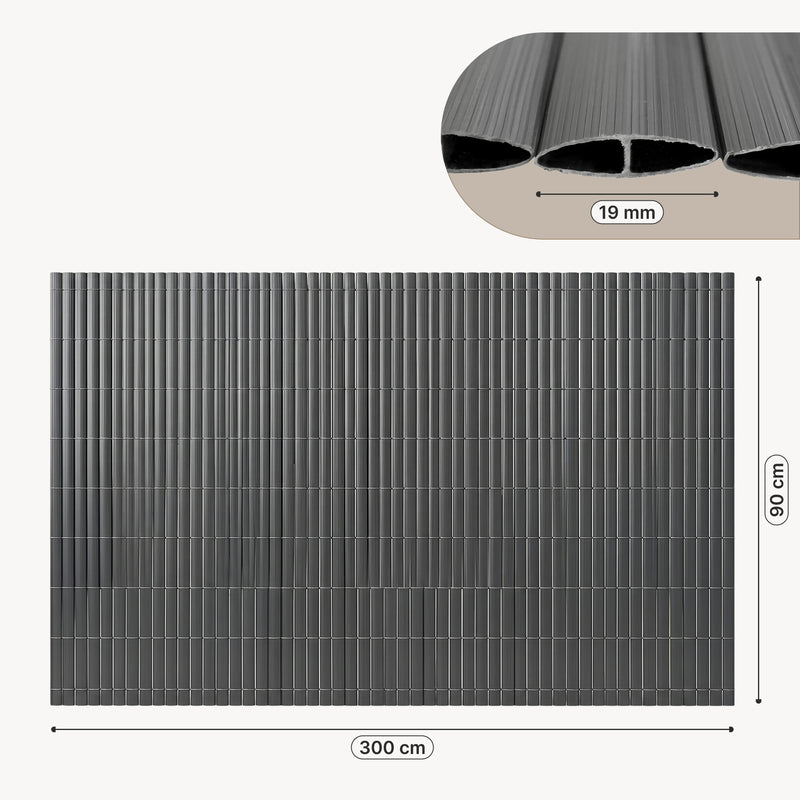 Croquis coté Panneau brise-vue en PVC Cefalu casa.pro
