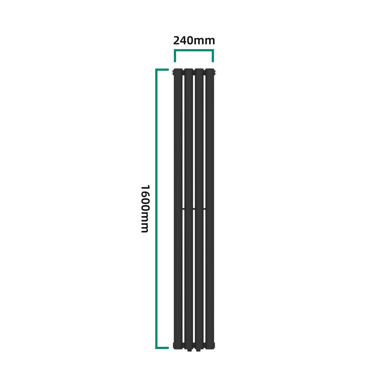 Croquis coté Radiateur design Nore courbé à deux couches