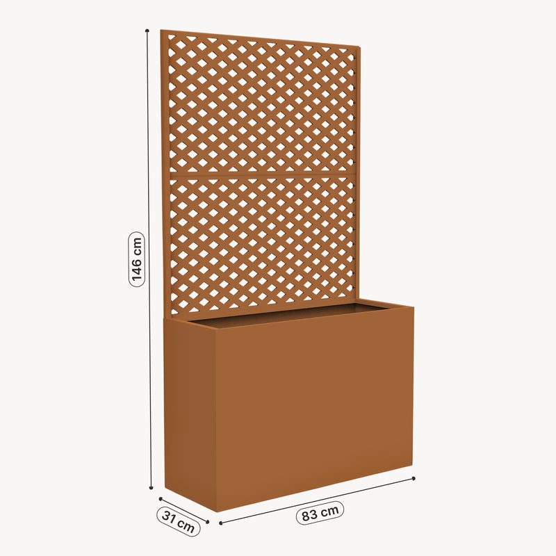 Croquis coté Cloison avec jardinière Malja casa.pro