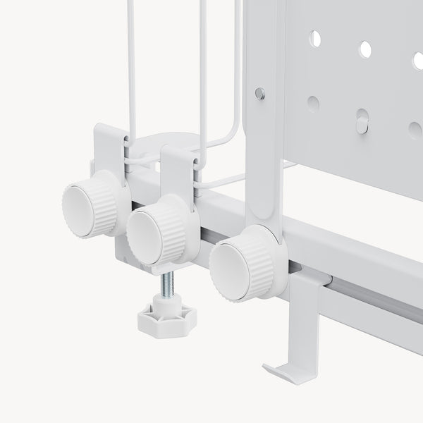 Organisateur de bureau Sauda à clipser 50x50 cm Acier Blanc [en.casa]