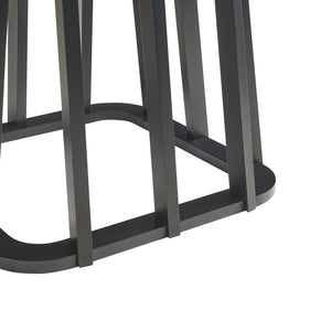 Table d'appoint Burgess 51x51x51 cm Noir/Aspect noyer [en.casa]