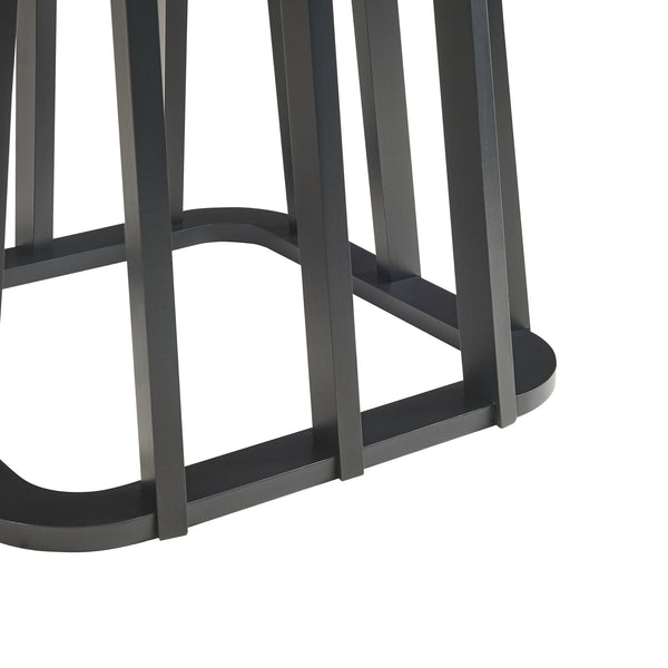 Table d'appoint Burgess 51x51x51 cm Noir/Aspect noyer [en.casa]