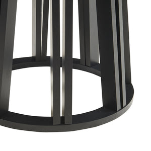 Table d'appoint Burgess 51xØ51 cm Noir/Aspect noyer [en.casa]