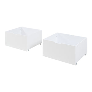 Lit maison Surnadal avec matelas 90x200 cm Bois de pin Blanc/Nature [en.casa]