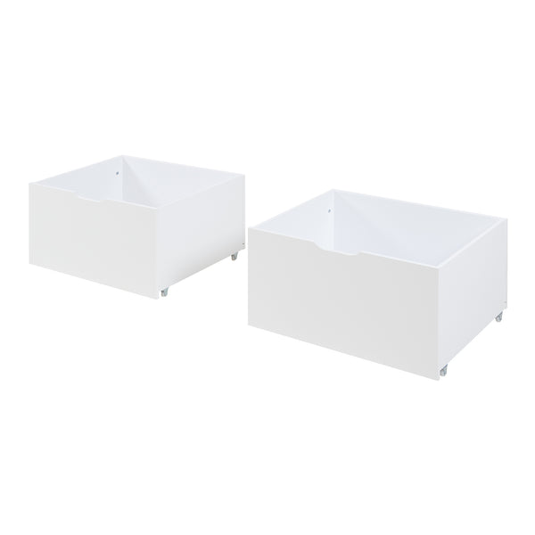 Lit maison Surnadal avec matelas 90x200 cm Bois de pin Blanc/Nature [en.casa]