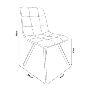Ensemble de salle à manger Fitjar pour 4 personnes effet béton / gris foncé [en.casa] 