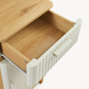 Armoire de salle de bain Ferrersp 80x40x35 cm aspect chêne / couleur sable [en.casa]