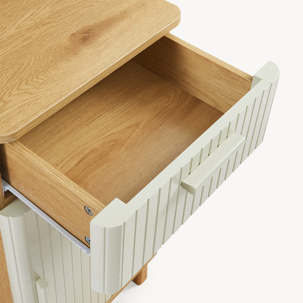 Armoire de salle de bain Ferrersp 80x40x35 cm aspect chêne / couleur sable [en.casa]