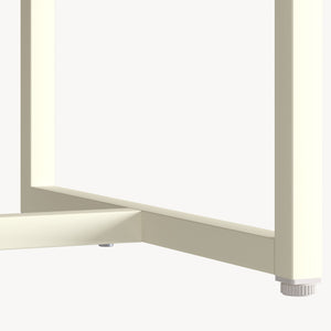 Commode Viitasaari 120 x 40 x 80 cm acier blanc crème [en.casa]
