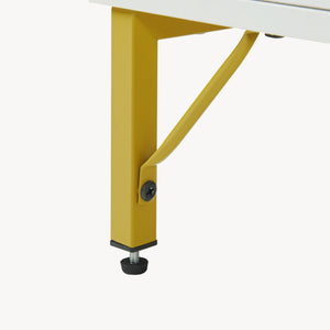 Meuble TV Reyri 120 x 39 x 52 cm blanc doré [en.casa]