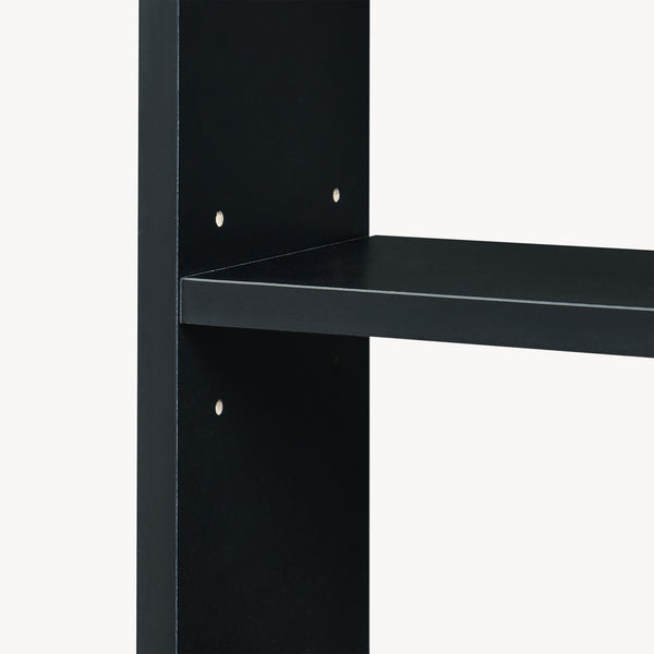 Porte-papier toilette Trond avec 3 compartiments 60 x 40 x 16 cm noir effet noyer [en.casa]