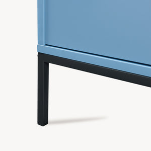 Banc à chaussures Colwyn 80 x 40 x 45 cm bleu [en.casa]