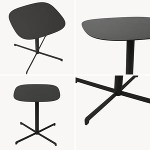 Table d'appoint d'extérieur Foggia 43x40x40 cm Acier Anthracite [casa.pro]