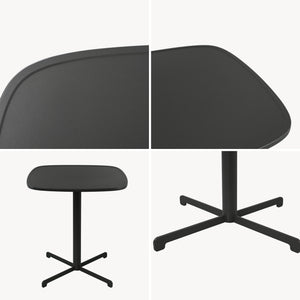 Table bistrot d'extérieur Foggia 75x70x70 cm Acier Anthracite [casa.pro]