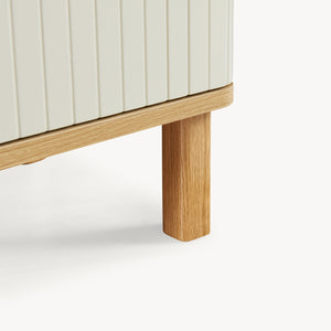 Armoire haute Ferrersp 160x42x35 cm aspect chêne / couleur sable [en.casa]