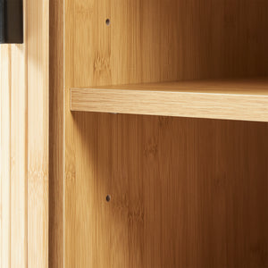 Armoire d'appoint Tvedestrand 100 x 40 x 80 cm naturel / noir [en.casa]