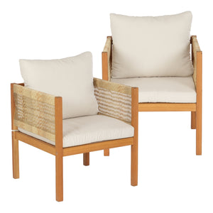 Ensemble de mobilier de jardin Cannole 4 pièces Bois d'acacia Couleur bois [casa.pro]