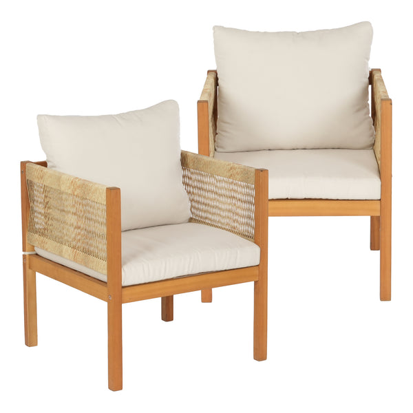 Ensemble de mobilier de jardin Cannole 4 pièces Bois d'acacia Couleur bois [casa.pro]