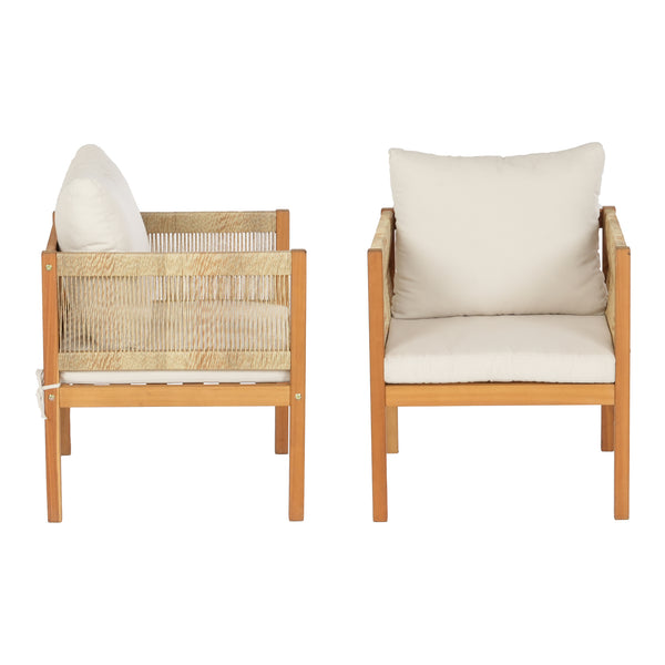 Ensemble de mobilier de jardin Cannole 4 pièces Bois d'acacia Couleur bois [casa.pro]