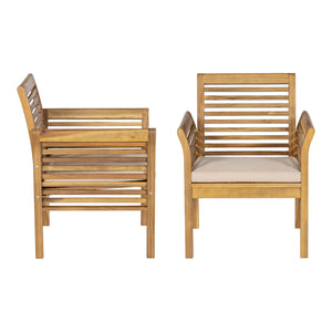 Ensemble de mobilier de jardin Candela 4 pièces Bois d'acacia Couleur bois [casa.pro]