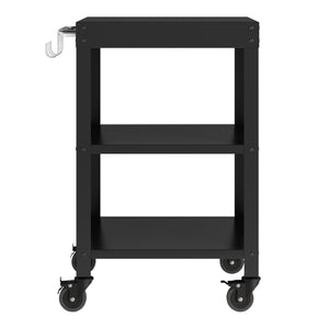 Ensemble d'extérieur Bolognano Étagère armoire et desserte Noir mat [casa.pro]