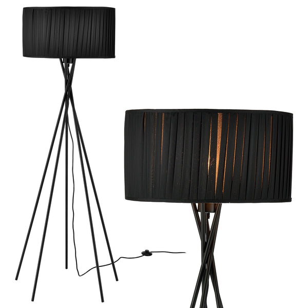 Lampadaire Black Mikado 1x E27 48x155 cm Noir lux.pro