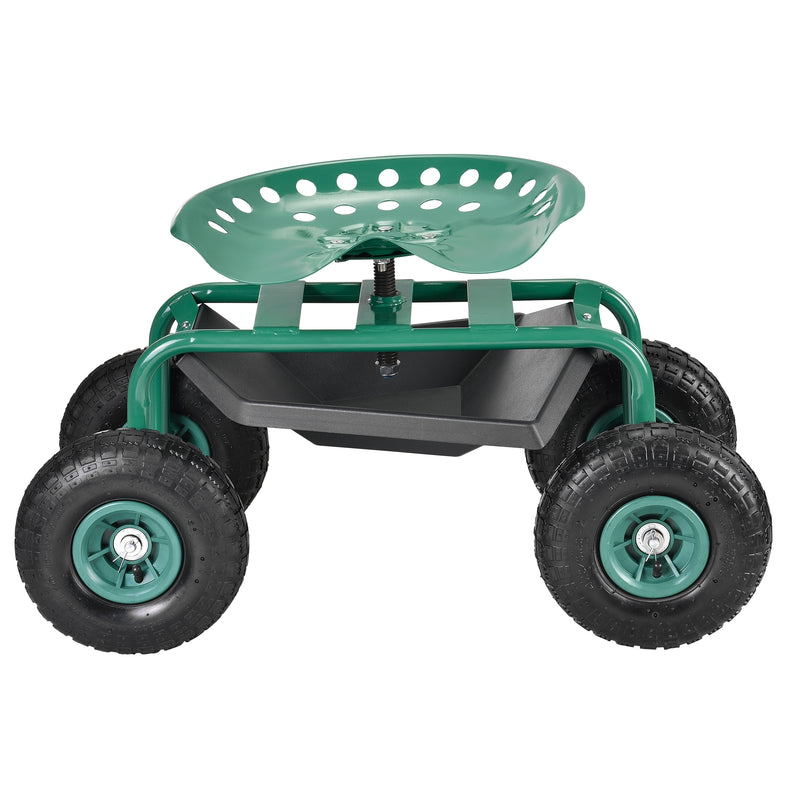 Croquis coté Siège de Jardin Roulant pour Travail Capacité jusqu'à 135 kg Vert 81 x 45 x 54 cm [pro.tec]