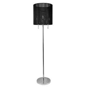 [lux.pro] Lampadaire 167x40cm Lampe métal noir chrom
