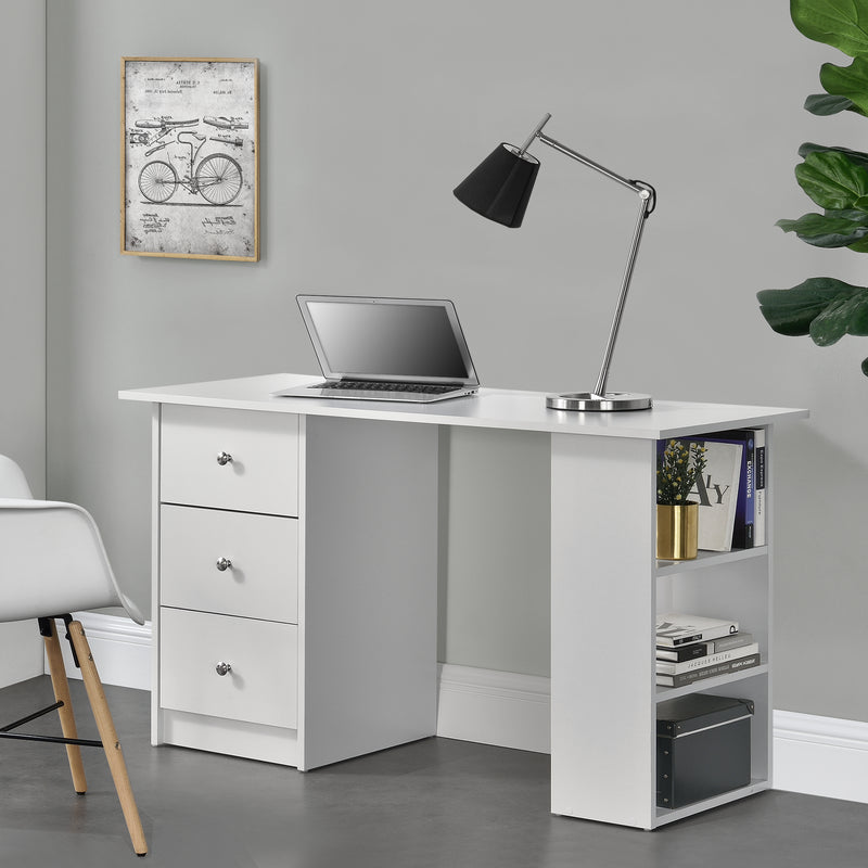 Croquis coté Bureau Lemberg 120 x 49 x 72 cm blanc [en.casa]