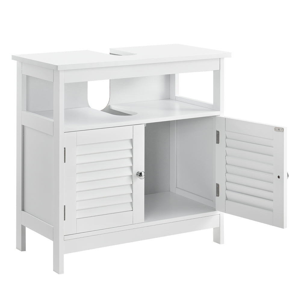 Armoire de salle de bain MDF laqué 60 x 60 x 30 cm Blanc [en.casa] 