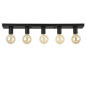 Plafonnier Korinth 5 flammes Rond Métal E27 lux.pro