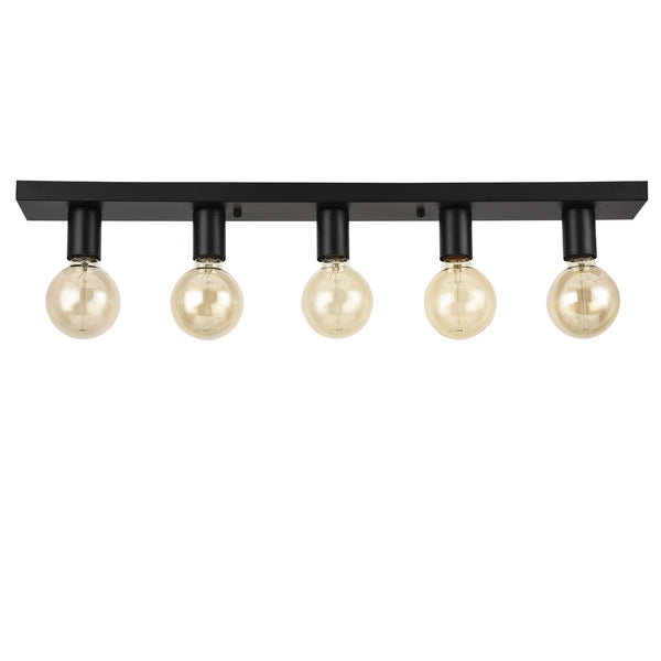 Plafonnier Korinth 5 flammes Rond Métal E27 lux.pro