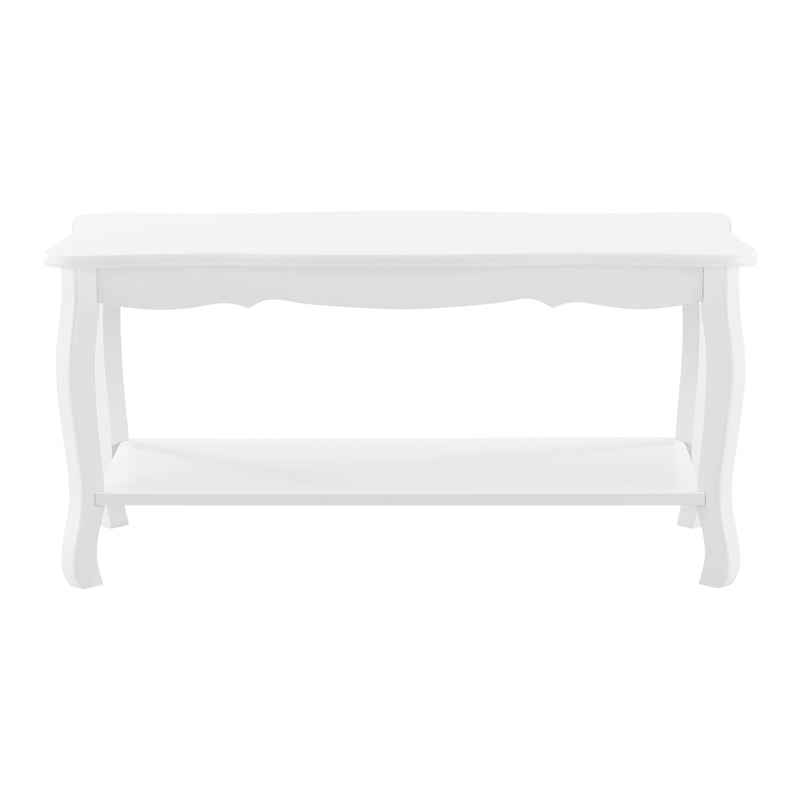 Croquis coté Table Basse Pearl 87,5 x 40 x 42 cm blanc [en.casa]