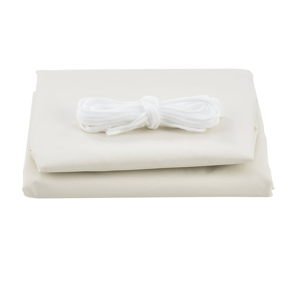 [en.casa] Voile d'Ombrage Toile d'Ombrage Toile de Protection Polyester Polyuréthane Quadrilatéral Beige 3x5 m