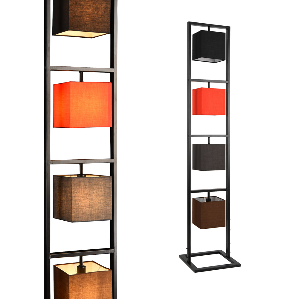 Lampadaire Tavira 147 cm 4xE14 Max. 40W Look industriel Métal Multicolore lux.pro