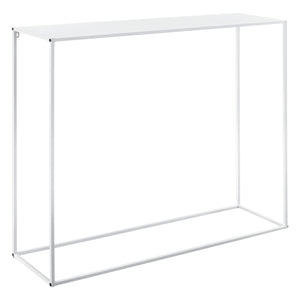 Table Console en Métal Résistant 95 x 110 x 32 cm Blanc Mat [en.casa]