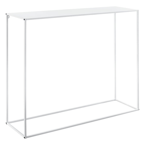 Table Console en Métal Résistant 95 x 110 x 32 cm Blanc Mat [en.casa]