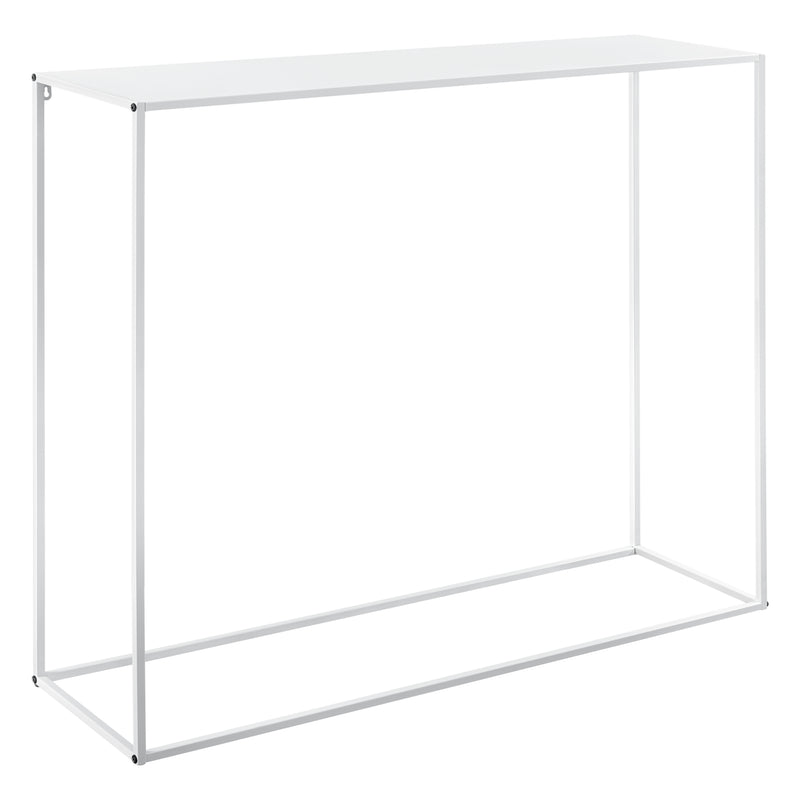 Croquis coté Table Console en Métal Résistant 95 x 110 x 32 cm Blanc Mat [en.casa]