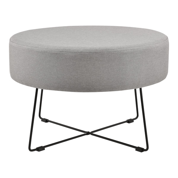 Table Basse Ronde Nelson Gris et Noir 40 x 60 cm [en.casa]