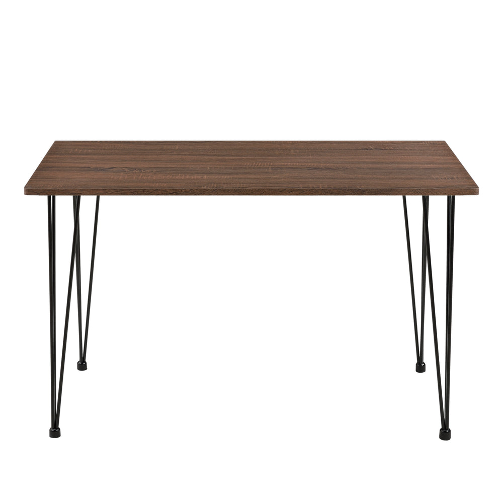 Table de Salle à Manger Kiel pour 4 Personnes 120 x 70 x 75 cm Effet Noyer Noir [en.casa]