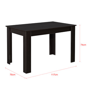 Table à manger Skien 117x76x74 cm aspect noyer brillant en.casa