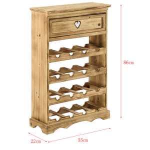 Casier à Bouteilles Mosel pour 16 Bouteilles de Vin 86 x 55 x 22 cm Naturel [en.casa]
