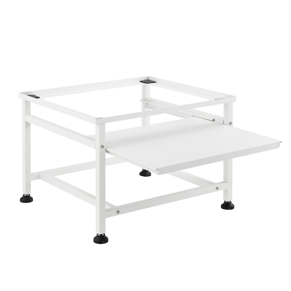 Socle pour lave-linge Florimont avec tablette coulissante en acier [en.casa] - premiumXL