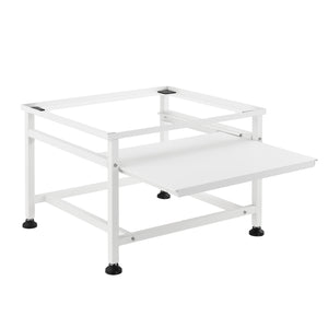 Socle pour machine à laver Florimont avec tablette extensible en acier [en.casa]