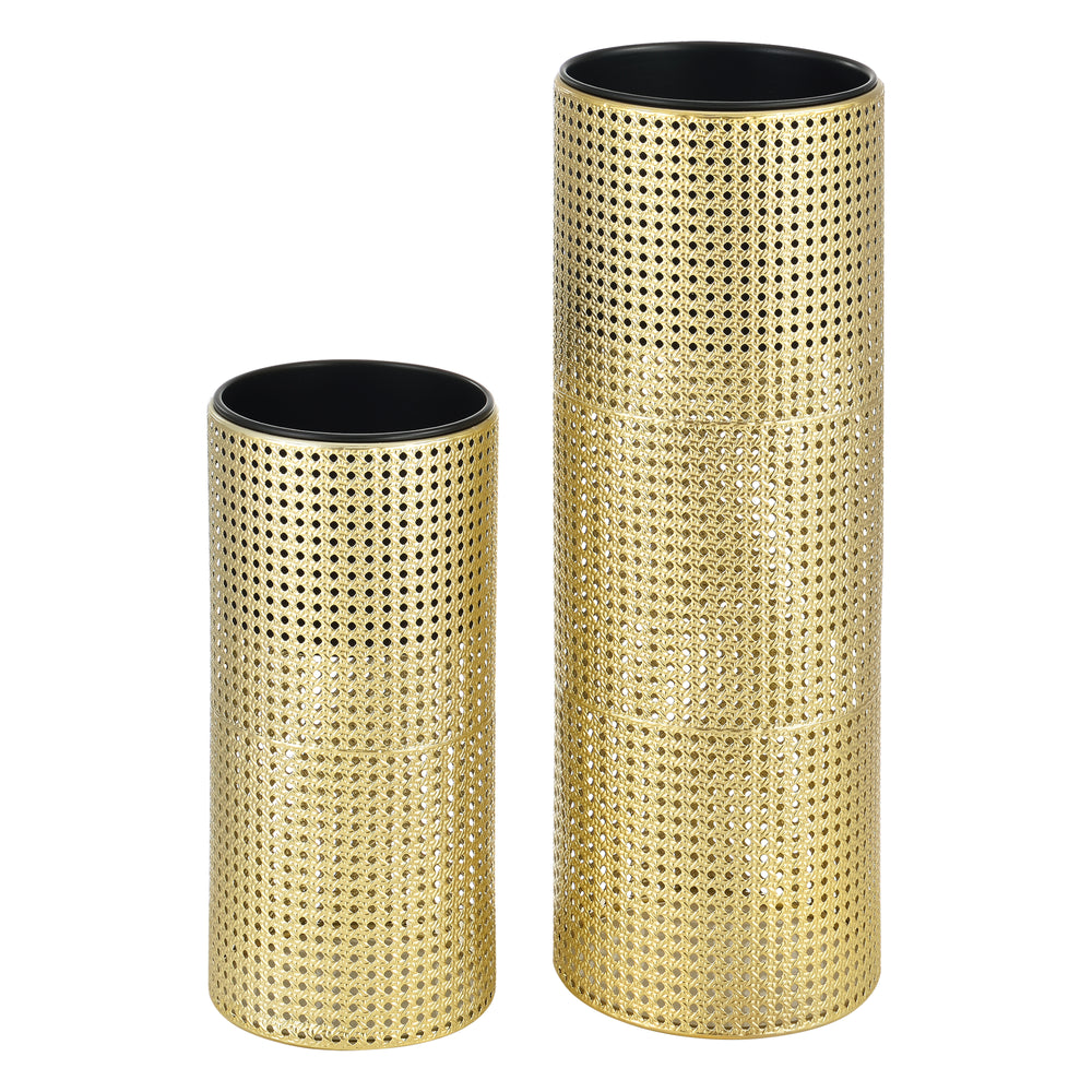 Support de fleurs Lüttich lot de 2 noir/doré en.casa - premiumXL