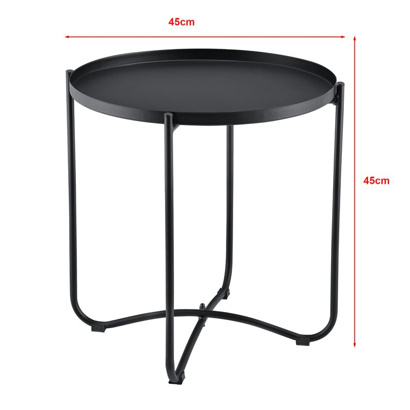 Croquis coté Ensemble Table Basse et Chaises pour Salon Älvkarleby Noir [en.casa]
