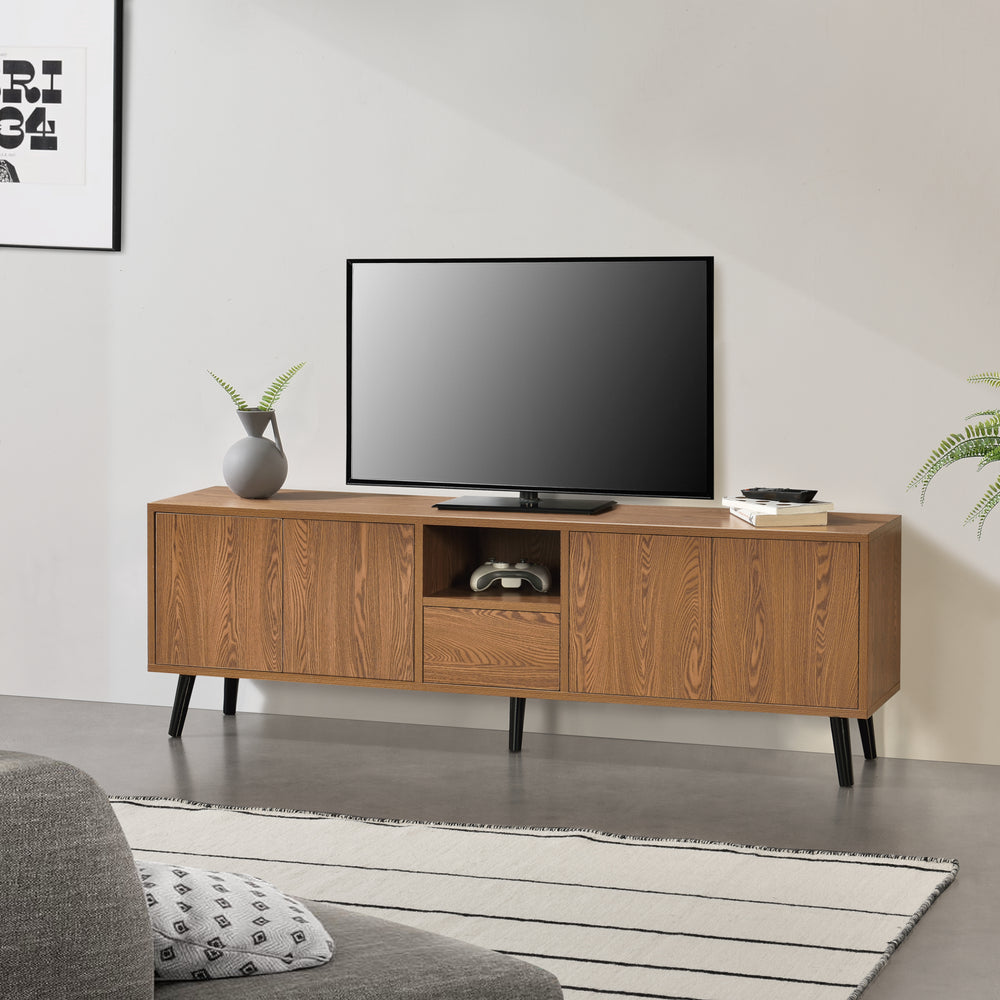 Table TV Hedemora 140x30x45,5 cm Ton bois foncé en.casa