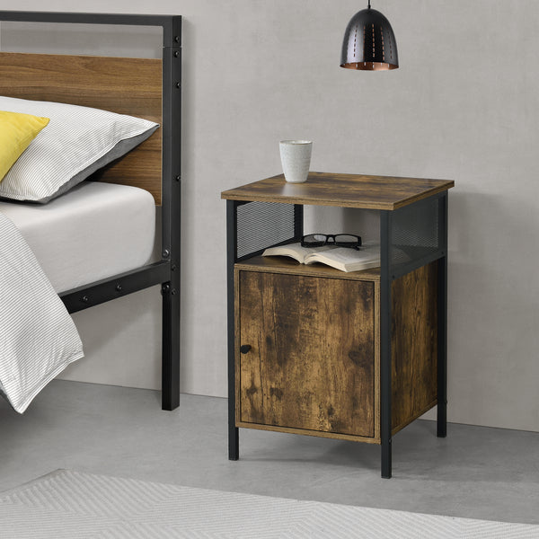 Commode Eigersund pour Salon 60 x 40 x 40 cm Noir Effet Bois Foncé [en.casa]