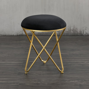 Tabouret Rembourré Rond Katrineholm 44 x 35 cm [en.casa]